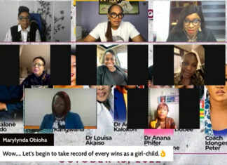 It’s Now O’clock; arise and shine, Women Movement challenges girls, women An online session where participants followed through and make their contributions while commemoration the International Civility of the Girl Child Day. PHOTO/WWWA.