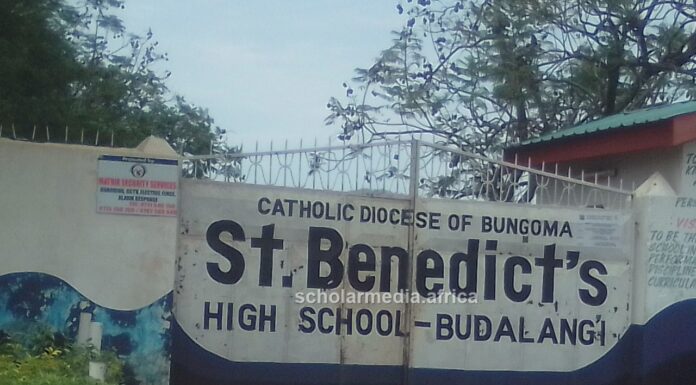 Improvements anticipated as Budalangi candidates await exams Entrace to St. Benedict's High School in Budalangi. PHOTO/Gilbert Ochieng, The Scholar Media Africa.