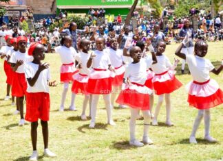Education official determined to raise fallen academic giants Greenview Academy performing Vaida By Harrie Richie during Mashujaa Day celebrations in Baringo County on October 20, 2022. Different schools from Baringo County flavored the celebrations with dance, music and acrobatics. PHOTO/Janet Kiriswo, The Scholar Media Africa.
