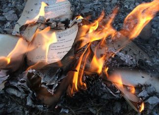 On the burning of schoolbooks after examinations
