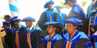 Thousands graduate from Kisii University, urged to chide entitlement A section of the Ph.D. graduands being conferred with the degree by Dr. Bob Ndubi, Kisii University Chancellor, during Kisii University's 11th Graduation Ceremony on December 14, 2022 at the University's Main Campus, Kisii County. The now graduates were urged to serve the society fully, without any sense of entitlement. PHOTO/Kisii University (KSU) Media Team.