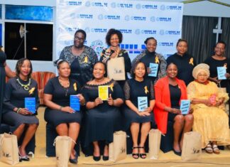 Women challenged to subdue drawbacks and march forward A group photo capturing the Gusii Women in Leadership Network (GWILN) High Tea event speakers with a gift bag equipped with books on Women Leadership. GWILN promotes a reading culture among women leaders. The event was held on December 3, 2022 to pave way for more Gusii women into leadership spaces. PHOTO/GWILN.