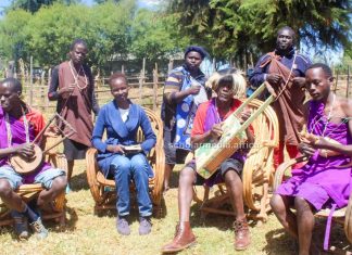 How Kesses Family became home of talented musicians The Kesses family donning their traditional attire pose for a photo with Janet Kiriswo (second left). The family is made up of both traditional and gospel musicians with deep excellence in music. PHOTO/Janet Kiriswo, The Scholar Media Africa.