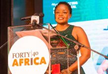 Ms. Maryben Omollo, a Kenyan entrepreneur and Founder, Greeneseal Cleaners, after scooping the Forty Under 40 Africa Award in Ghana on March 26, 2022. PHOTO/Courtesy.