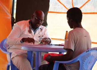How Meet and Treat Outreach program is saving patients’ lives Dr. James Orodi, the Clinical Officer in charge of the Meet and Treat Outreach by Mercy Mission Hospital, James Orodiduring the program on February 9, 2023. PHOTO/Janet Kiriswo, The Scholar Media Africa.