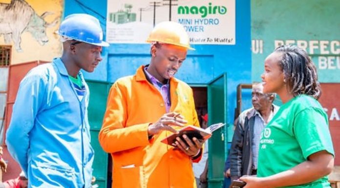 How Magiro hydropower energy is changing lives John Magiro (center), the founder and CEO of Magiro Power, chatting with staff. PHOTO/Courtesy.