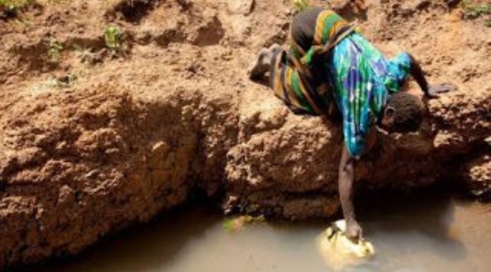 Hopes high in Vihiga as The Water Project, county, ink MOU A woman fetching water. Millions of Kenyans have no access to clean water. The Water Project is determined to reduce the number by providing access to clean water for human and animal consumption. PHOTO/Courtesy.
