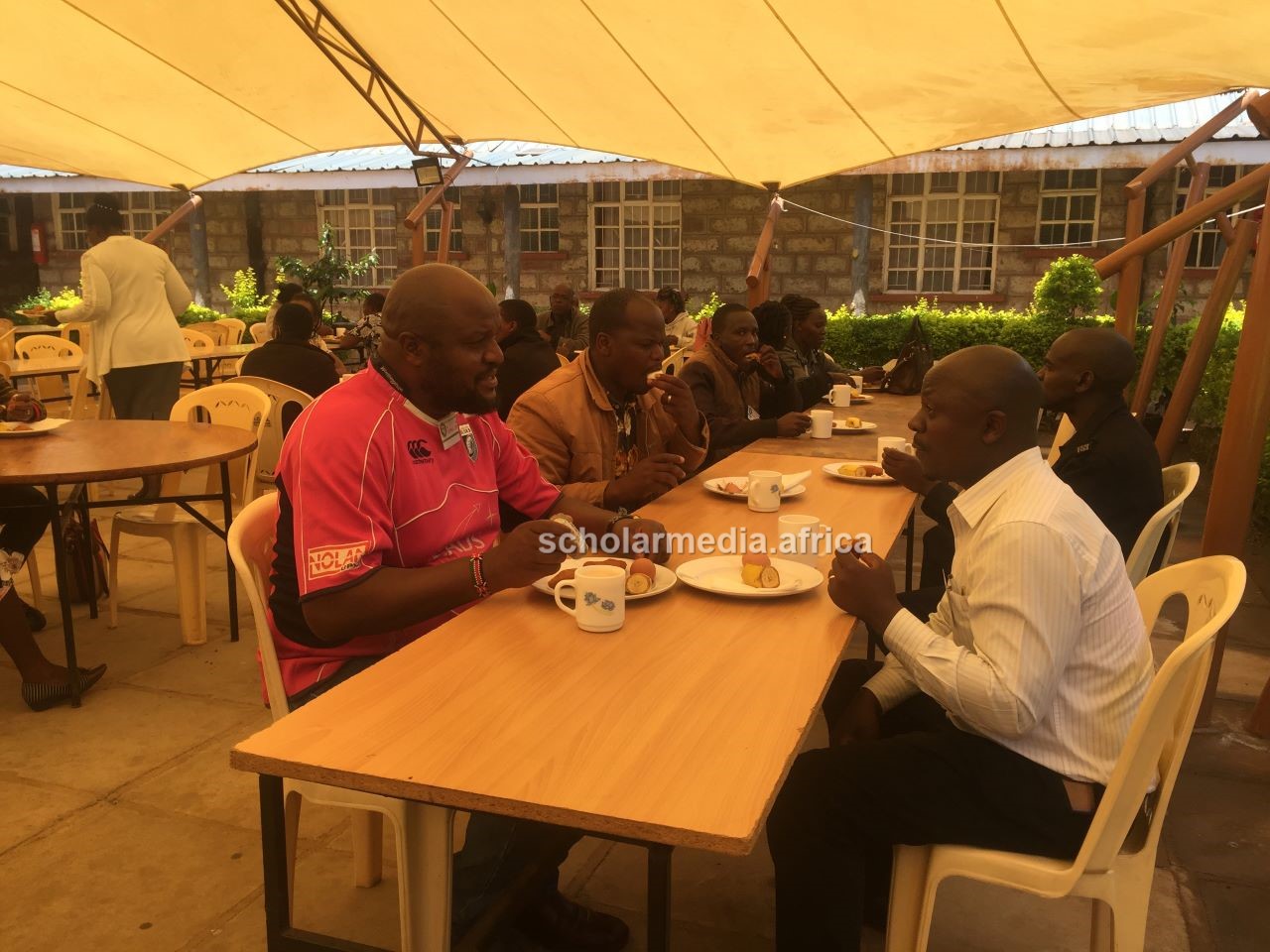 Participants having breakfast during the event. PHOTO/Wangari Njoroge, Scholar Media Africa.