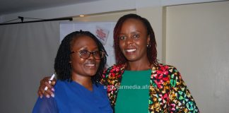 Former Kofi Annan Fellow launches her debut leadership guide Dr. Mosinya Nyaberi poses with Judith Omondi during her book launch on March 9, 2023 at Sarova Panafric Hotel, Nairobi. The two were fellows in the KAGHLP 2021/22 cohort. PHOTO/Kemunto Ogutu, Scholar Media Africa.