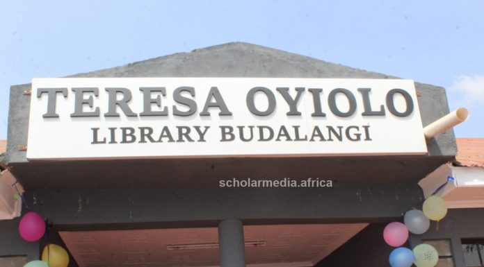 Busia: Better education as Foundation unveils modern library Entrance of the TereseaOyiolo Library, a charity service from the Teresa Oyiolo Foundation. PHOTO/Gilbert Ochieng, Scholar Media Africa.