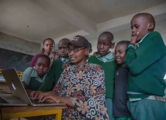 How digital literacy skills are a gem for Kenyan youth Nelly Cheboi, 2022 CNN Hero, with Zawadi Academy pupils in Mogotio. Her TechLit Africa organization has been promoting the acquisition of digital skills among the young learners. PHOTO/Courtesy.