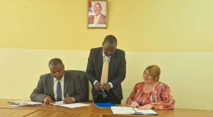 Kisii University’s partnership with Staffordshire University a deep dive into research Kisii University Vice Chancellor Prof. John Akama (left), signing the MoU with Prof. Sarahjane Jones, a Professor of Healthcare Safety and Performance at Staffordshire University, UK, on Friday, March 24, 2023 at the VC's office. PHOTO/Everlyn Kimibei, KSU Media.