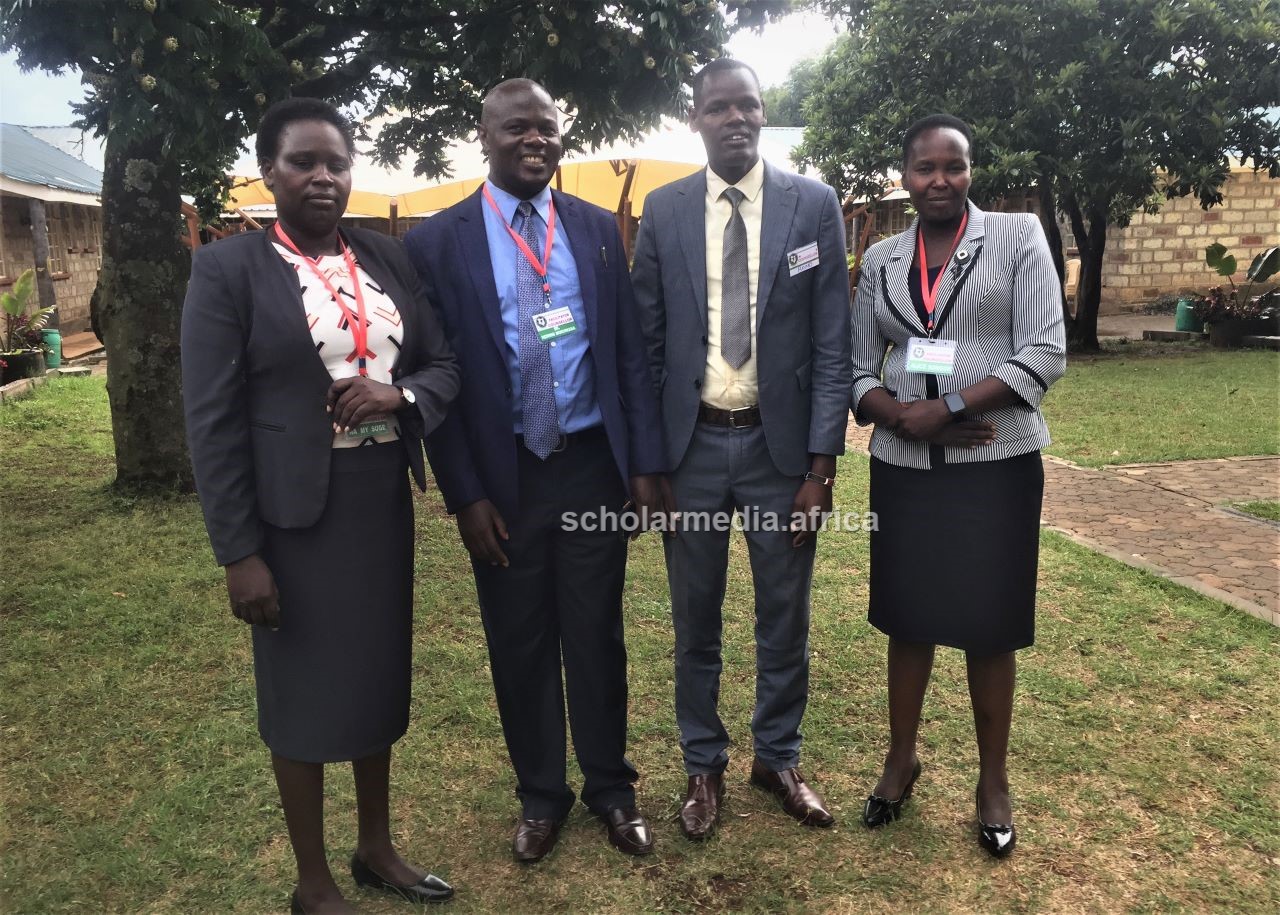 From right: Alice Songok, Chair APGCT-K; Mr. Rono Kibet, Guidance and Counselling teacher at Kapchepkok Secondary School in Nandi County; Counsellor Hedwig Mukwana, Principal St. Paul's Mixed Secondary School; Mrs. Naomy Suge, Counseling Consultant at ROMECC. PHOTO/Wangari Njoroge, Scholar Media Africa.