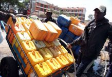 A water vendor fetching tapped water. Many parts of Kenya have had acute water shortage due to consecutive dry seasons. PHOTO/ Courtesy.