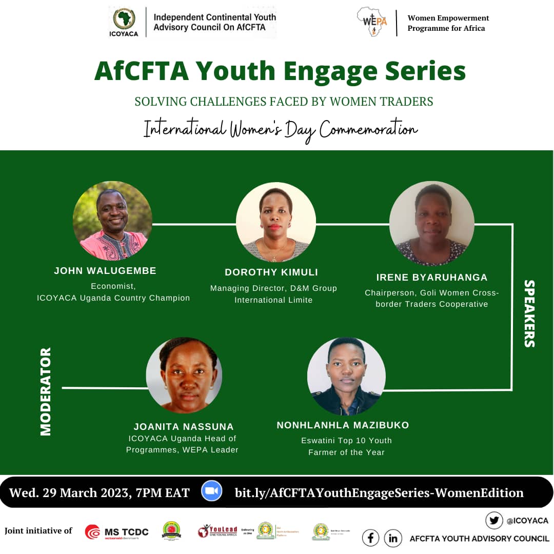 Webinar e-poster on solving challenges faced by women traders. E-POSTER/AfCFTA.
