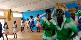 Talents reign as Kisii University holds theater arts gala The Smart Gamers in action, performing a folk dance during a gala at Kisii University on March 24, 2023. PHOTO/Benvictor Makau, Scholar Media Africa.
