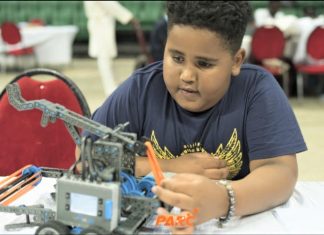 Aleem, 9, Genius Robots Builder Representing Uganda in Texas Mangalji Aleem, a young Ugandan robotics and coding enthusiast who has built Lego from age three upto now. He is among the children set to represent Uganda during the VEX Robotics World Championship in Dallas, Texas, USA, from April 25 to May 4, 2023. PHOTO/Courtesy.