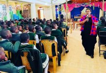 Time to sensitize students on mental health Edinah Kangwana, a mental wellness champion, addressing students at Mobamba High School, Kisii County, during a wellness and career talk. Mental health conversations among children and teenagers are vital in schools, homes and in communities. PHOTO/Courtesy.