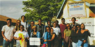 How Fancied Families program is putting a smile on kids’ faces Fancied Families first visit to Gachororo primary school. Their aim has been to feed the children and keep them in school. PHOTO/Courtesy.