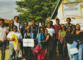 How Fancied Families program is putting a smile on kids’ faces Fancied Families first visit to Gachororo primary school. Their aim has been to feed the children and keep them in school. PHOTO/Courtesy.