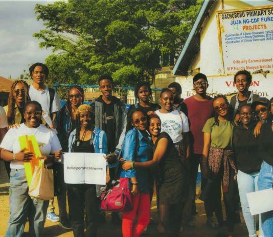 How Fancied Families program is putting a smile on kids’ faces Fancied Families first visit to Gachororo primary school. Their aim has been to feed the children and keep them in school. PHOTO/Courtesy.