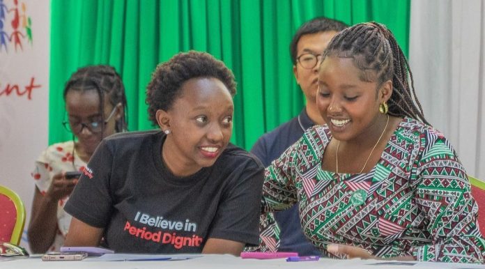 Charlene Ruto (left) and Anita Soina during a past event by Charlene Ruto Foundation. Soina is a young climate change and environment conservation champion who has chased her passion since childhood. PHOTO/Courtesy.