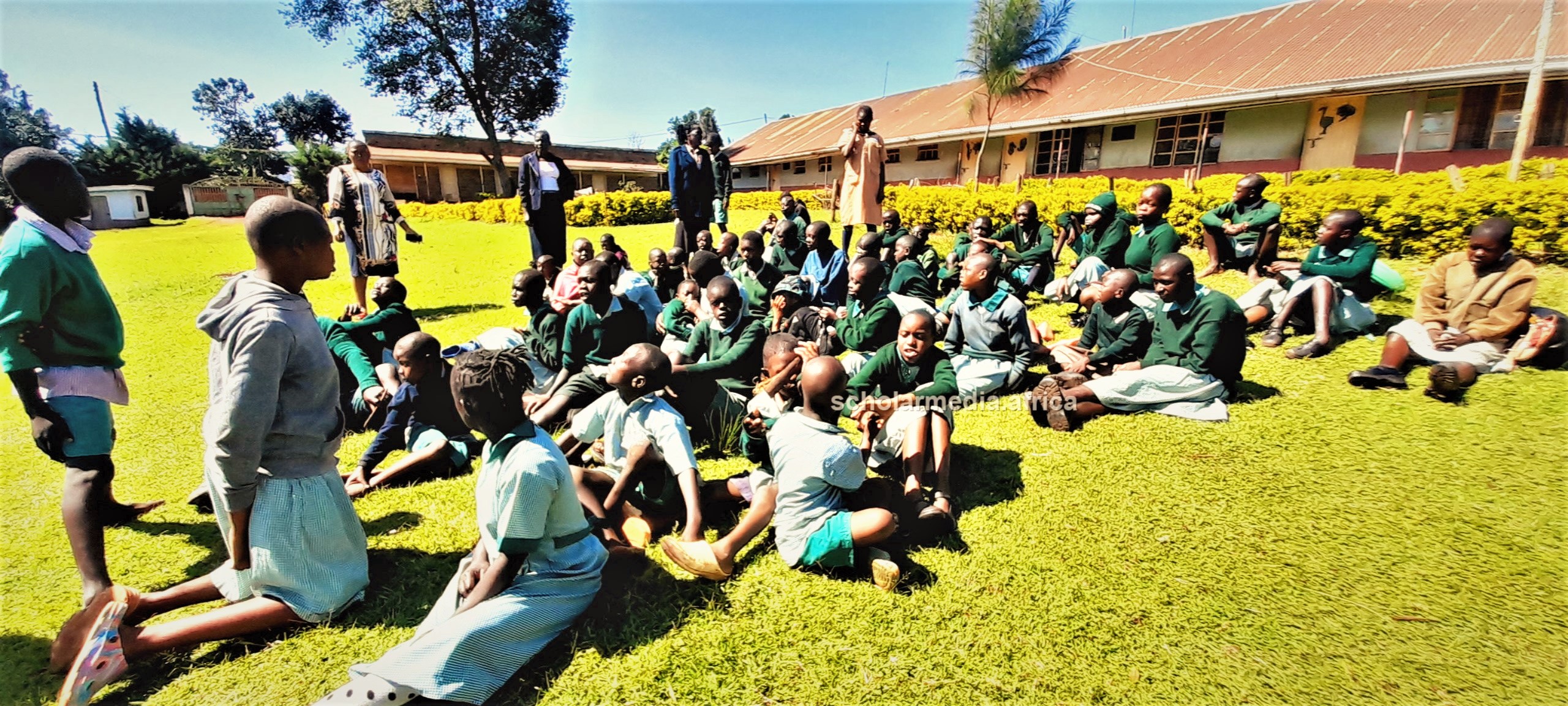 The learners during a tea break. PHOTO/Samuel Okerosi, Scholar Media Africa. 
