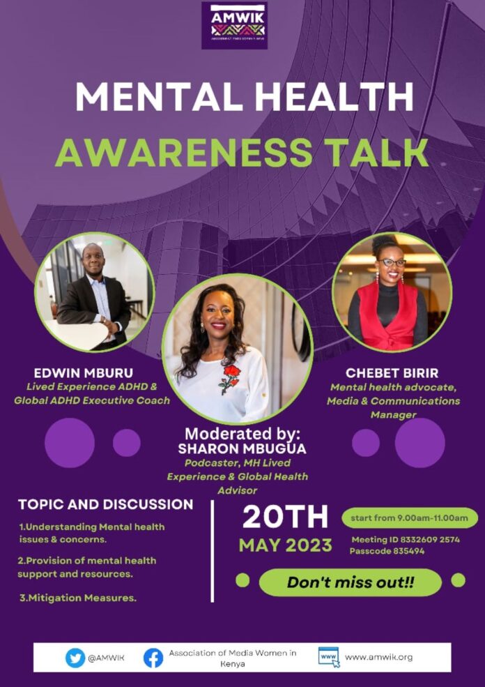 An E-poster with details of the mental health awareness conversation. PHOTO/AMWIK.