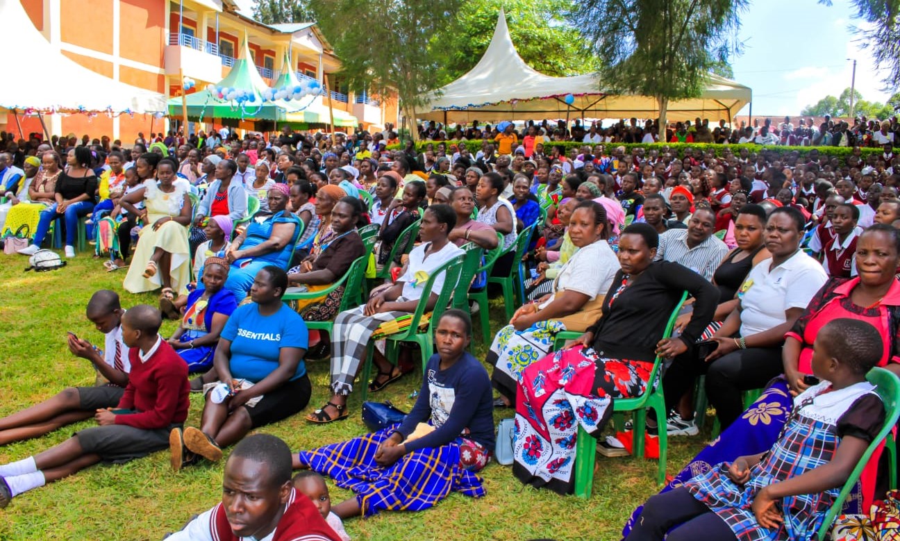 Parents, students and guardians follow proceedings during the Silver Jubilee celebrations. PHOTO/Courtesy. 