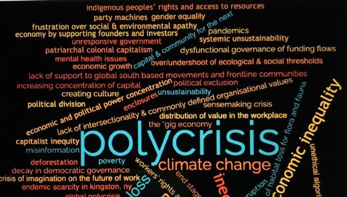 Global Polycrisis, a threat to SDGs, economy The world has been facing a plethora of crises, which researchers have called a polycrisis. The effects trickle down to economic stability, climate change and other aspects of life. ILLUSTRATION/Ralph Thurm.