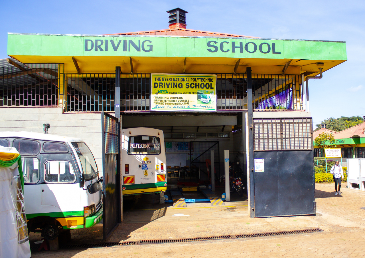 Nyeri National Polytechnic Driving School, where trainees get driving skills. PHOTO/Courtesy. 