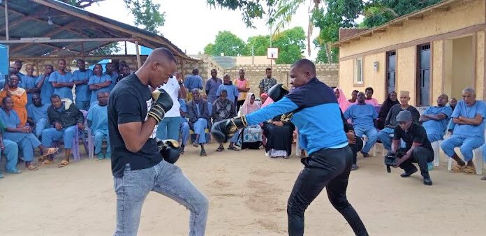 Taking Action: Take-aways from Mental Health Awareness Month Conjestina Achieng (right), a former female professional boxer during a training session when while on a rehabilitation facility. Mental-related complications sent her out of the boxing ring. PHOTO/Courtesy.