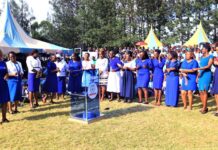 Some of the Kereri Girls High School alumni introducing themselves on June 3, 2023, after they visited the school for a two-day mentorship program with their school. Alumni engagement in schools is a resource worth tapping by all schools for students' benefit. PHOTO/Kereri Girls.