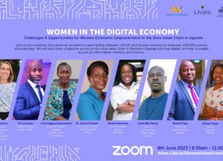 Shea Value Chain: Fueling women empowerment in Uganda’s digital economy An e-poster with details of the power-packed webinar which unleashed research-based details on women's potential in the digital economy concerning the shea value chain in Uganda. E-POSTER/Courtesy.