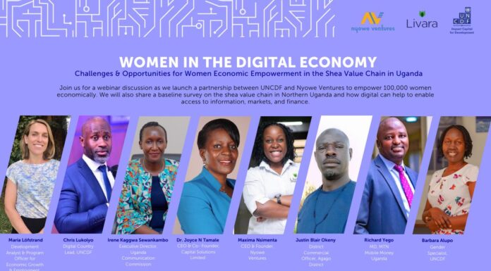 Shea Value Chain: Fueling women empowerment in Uganda’s digital economy An e-poster with details of the power-packed webinar which unleashed research-based details on women's potential in the digital economy concerning the shea value chain in Uganda. E-POSTER/Courtesy.