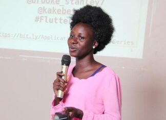 How Ugandan lady beat rejection, now inspires young innovators Lucy Alobo giving a speech to inspire young Innovators at the Flutter Forward event organized by Flutter, KaKebe Technologies, and Innovation Village, Uganda. She was orphaned while aged one but struggled until she became the inspirational woman she is. PHOTO/Courtesy.