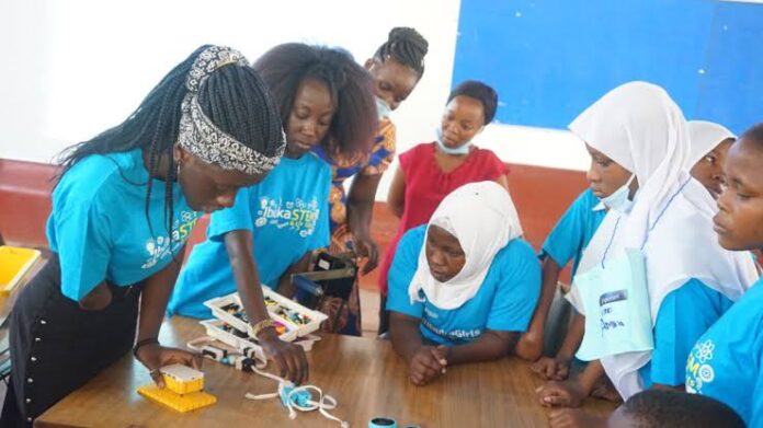 A section of girls benefit from The Action Foundation (TAF) project tasked close the gaps in opportunities for people living with disabilities in STEM-related careers through mentorship. PHOTO/TAF.