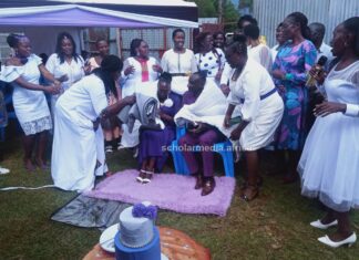 Margaret Wangeci: I’m celebrating a decade of cancer thrivership Margaret Wangeci Otieno and husband Francis Otieno (both seated) receive presents during the celebration of Wangeci's decade while thriving against breast cancer. PHOTO/Edmond Kipngeno, Scholar Media Africa.