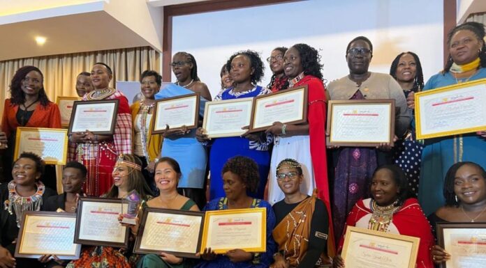Delegates: Women Empowering Women summit was a paradigm of insights Awardees pose for a photo with their awards during the Women Empowering Women conference held in Nairobi on July 17-18, 2023. The event was powered by Imaginary Glass Ceiling LLC., and the awardees were distinguished women leaders drawn from and acknowledged for their efforts in transforming the academic, health, finance, and gender equality sectors, among other works of advocacy and community service. PHOTO/Imaginary Glass Ceiling (IGC).