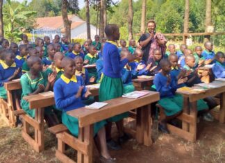 Change agents visit Kiogo SDA Pry for empowerment, hygiene products distribution