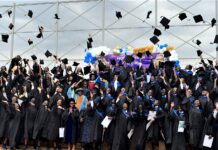 Students, guests and top leadership of Nova Pioneer, Tatu Girls School of Innovators and Leaders celebrate during a preparatory session and graduation of Class of 2023 recently. PHOTO/Courtesy.
