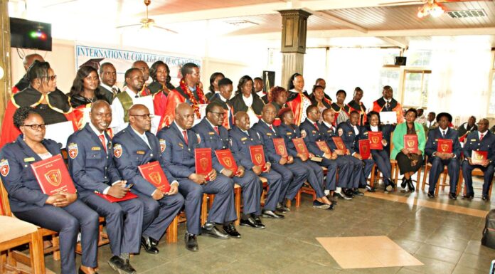 Transformation anticipated as International College of Peace Studies graduates changemakers International College of Peace Studies graduands pose for a photo during their graduation ceremony on July 5, 2023, in Karen, Nairobi. The institution offers courses aimed at infusing peace, humanitarian diplomacy, diplomatic etiquette and other related skills and knowledge to the learners. PHOTO/ICPS.