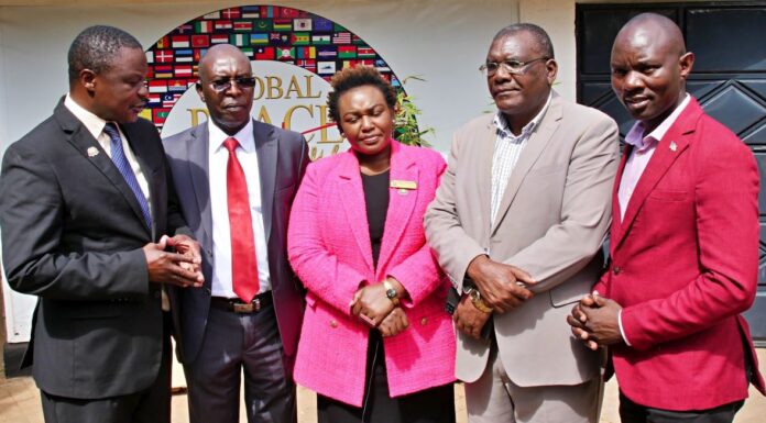 Niger: Office of His Eminence, diplomats call for inclusive dialogue for peace National Peace Council members, led by His Eminence Dr. Kennedy Waningu (left), the President for Africa and Provost, International College of Peace Studies (ICOPS), and peace ambassadors, pose for a photo after giving a press briefing on the state of peace in Niger, where they called for diplomatic negotiations. PHOTO/Courtesy.