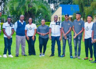 Finer Nails and Barber Shop visits Kisii Vocational Rehab for Huduma Day Kisii-based Finer Nails and Barber Shop team, led by Dr. Edna Orina (fifth from left), a Consultant Radiologist at Kisii Teaching and Referral Hospital, pose for a photo with Joseph Ondieki (third left), Manager, Kisii Vocational Rehabilitation Center, during their visit to the rehabilitation facility for a CSR on October 10, 2023. PHOTO/Courtesy.
