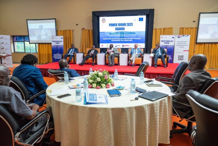 Panelists at the Renewable Energy Conference 2023 (REC2023) on November 17, givie their insights on how to fully transit to clean energy in Uganda. PHOTO/MEMD Uganda Via X.
