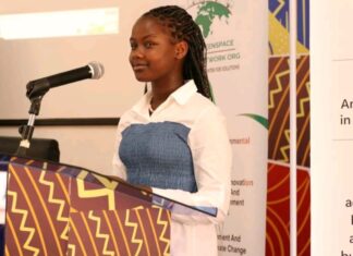 How passionate Denisse is a voice for environment and climate advocacy Lyn Denisse, addressing the audience at the KIPPRA workshop. She asked the government to restructure operations at the ministry to enhance inclusion of children. PHOTO/Lyn Denisse.