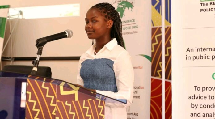 How passionate Denisse is a voice for environment and climate advocacy Lyn Denisse, addressing the audience at the KIPPRA workshop. She asked the government to restructure operations at the ministry to enhance inclusion of children. PHOTO/Lyn Denisse.