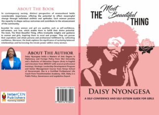 Book Review: The Most Beautiful Thing Cover and blurb of The Most Beautiful Thing book by Daisy Nyongesa. COVER DESIGN/InterCEN Publishers.