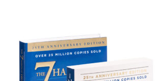 A mockup of The 7 Habits of Highly Effective People book by Stephen Covey. PHOTO/Leader in Me.