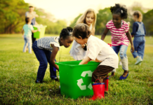 Children collecting litter in a field. Environmental conservation is for everybody. PHOTO/RB.